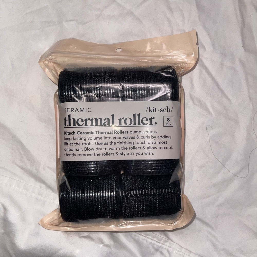 Kitsch Ceramic Thermal Rollers - Cream and Black
